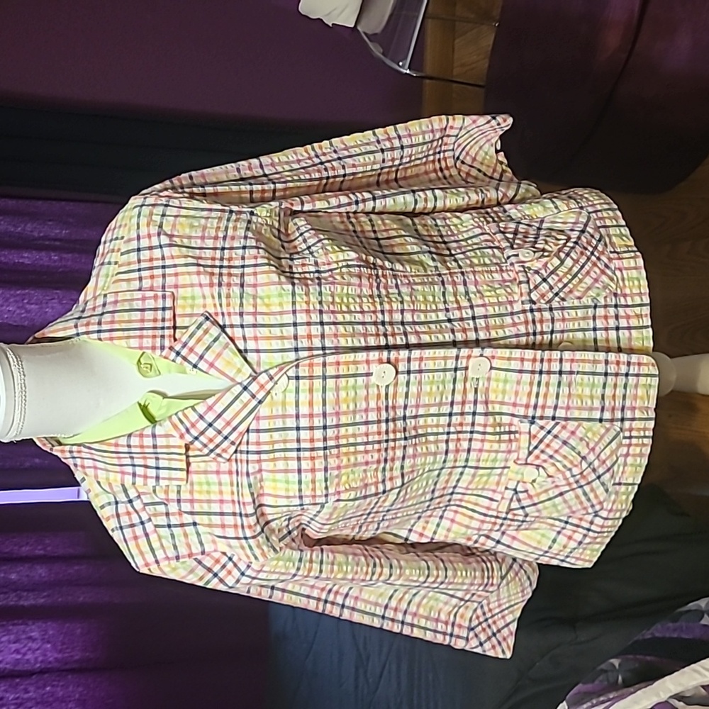 plaid Jacket, sz L, C&B